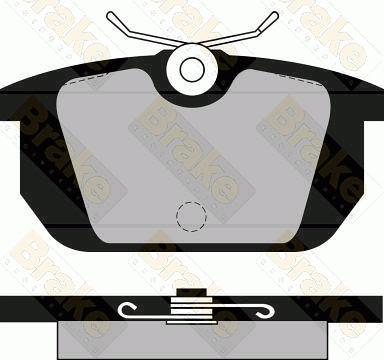 Brake Engineering PA461 - Комплект спирачно феродо, дискови спирачки vvparts.bg