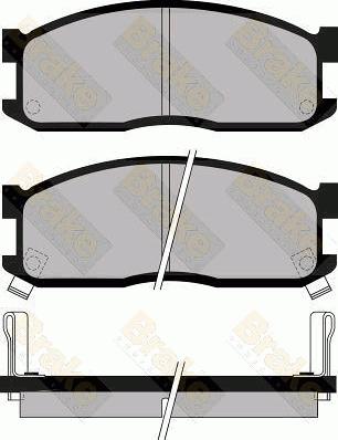 Brake Engineering PA468 - Комплект спирачно феродо, дискови спирачки vvparts.bg