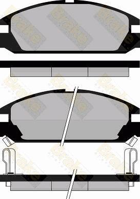 Brake Engineering PA463 - Комплект спирачно феродо, дискови спирачки vvparts.bg