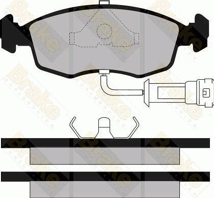 Brake Engineering PA408 - Комплект спирачно феродо, дискови спирачки vvparts.bg