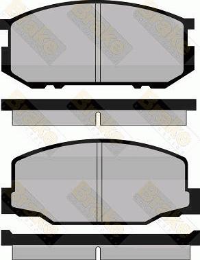 Brake Engineering PA407 - Комплект спирачно феродо, дискови спирачки vvparts.bg