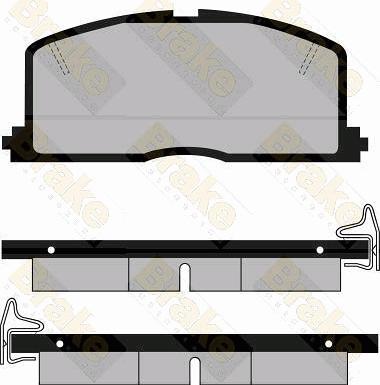 Brake Engineering PA411 - Комплект спирачно феродо, дискови спирачки vvparts.bg