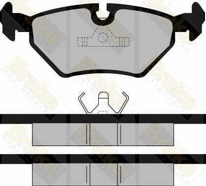 Brake Engineering PA484 - Комплект спирачно феродо, дискови спирачки vvparts.bg