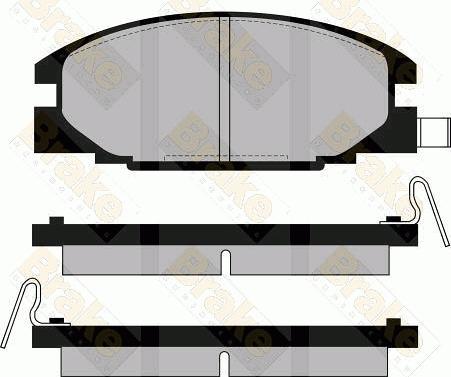 Brake Engineering PA549 - Комплект спирачно феродо, дискови спирачки vvparts.bg