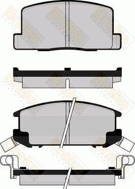 Brake Engineering PA502 - Комплект спирачно феродо, дискови спирачки vvparts.bg