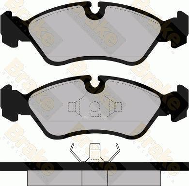 Brake Engineering PA511 - Комплект спирачно феродо, дискови спирачки vvparts.bg