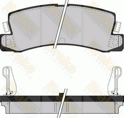 Brake Engineering PA534 - Комплект спирачно феродо, дискови спирачки vvparts.bg