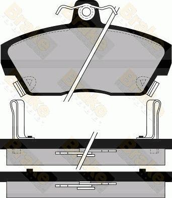 BENDIX 571437S - Комплект спирачно феродо, дискови спирачки vvparts.bg