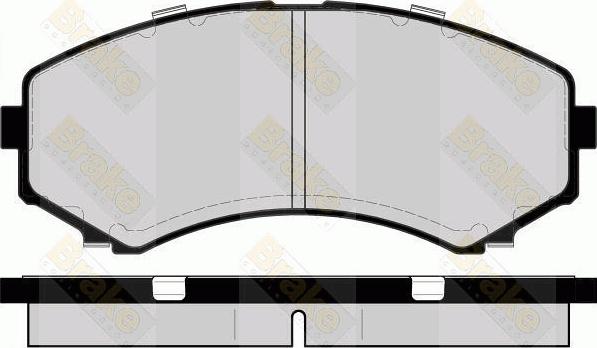 Brake Engineering PA1493 - Комплект спирачно феродо, дискови спирачки vvparts.bg