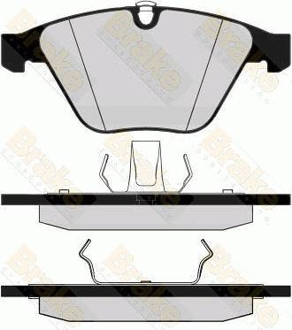 Brake Engineering PA1505 - Комплект спирачно феродо, дискови спирачки vvparts.bg