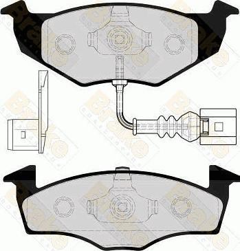 Brake Engineering PA1607 - Комплект спирачно феродо, дискови спирачки vvparts.bg