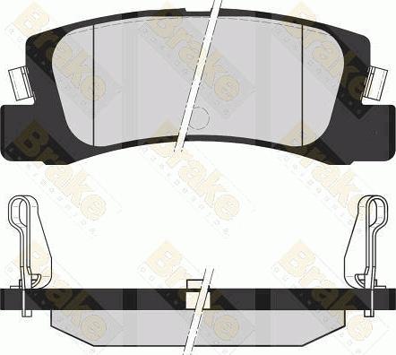 Brake Engineering PA1680 - Комплект спирачно феродо, дискови спирачки vvparts.bg