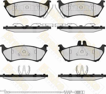 Brake Engineering PA1637 - Комплект спирачно феродо, дискови спирачки vvparts.bg