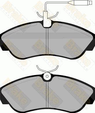 Brake Engineering PA1043 - Комплект спирачно феродо, дискови спирачки vvparts.bg