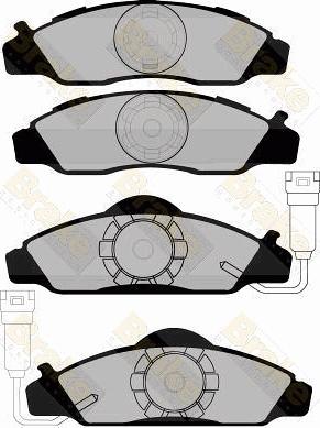 Brake Engineering PA1158 - Комплект спирачно феродо, дискови спирачки vvparts.bg