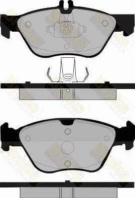 Brake Engineering PA1105 - Комплект спирачно феродо, дискови спирачки vvparts.bg