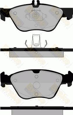 Brake Engineering PA1106 - Комплект спирачно феродо, дискови спирачки vvparts.bg