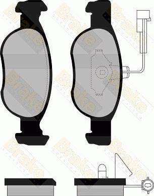 Brake Engineering PA1100 - Комплект спирачно феродо, дискови спирачки vvparts.bg