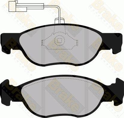 Triscan 1100-0986424593 - Комплект спирачно феродо, дискови спирачки vvparts.bg