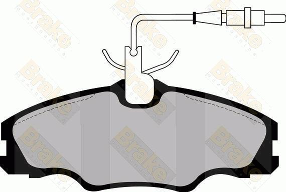 Brake Engineering PA1112 - Комплект спирачно феродо, дискови спирачки vvparts.bg