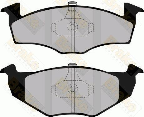 Brake Engineering PA1139 - Комплект спирачно феродо, дискови спирачки vvparts.bg