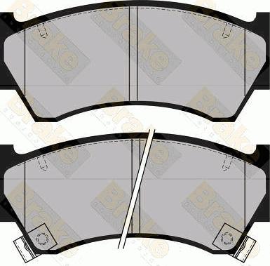 Brake Engineering PA1130 - Комплект спирачно феродо, дискови спирачки vvparts.bg