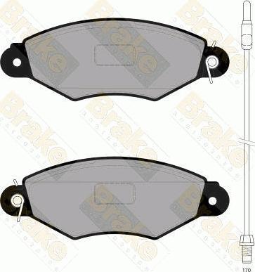 Brake Engineering PA1822 - Комплект спирачно феродо, дискови спирачки vvparts.bg