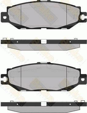 Brake Engineering PA1360 - Комплект спирачно феродо, дискови спирачки vvparts.bg