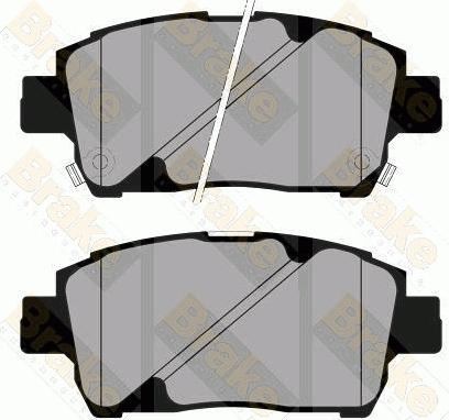 Brake Engineering PA1281 - Комплект спирачно феродо, дискови спирачки vvparts.bg