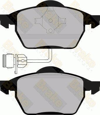 Brake Engineering PA865 - Комплект спирачно феродо, дискови спирачки vvparts.bg