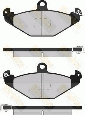 Brake Engineering PA814 - Комплект спирачно феродо, дискови спирачки vvparts.bg