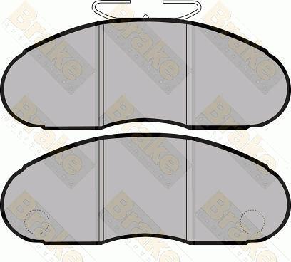 Brake Engineering PA812 - Комплект спирачно феродо, дискови спирачки vvparts.bg