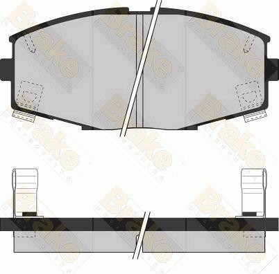 Ashuki T112-26 - Комплект спирачно феродо, дискови спирачки vvparts.bg