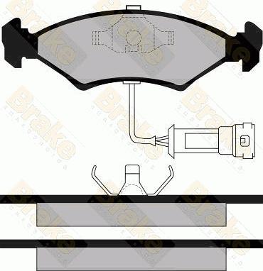 Brake Engineering PA344 - Комплект спирачно феродо, дискови спирачки vvparts.bg