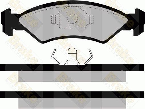 Brake Engineering PA353 - Комплект спирачно феродо, дискови спирачки vvparts.bg