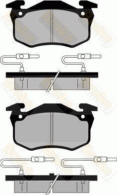 Brake Engineering PA352 - Комплект спирачно феродо, дискови спирачки vvparts.bg