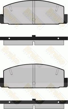 Brake Engineering PA367 - Комплект спирачно феродо, дискови спирачки vvparts.bg