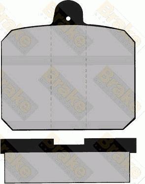 Brake Engineering PA334 - Комплект спирачно феродо, дискови спирачки vvparts.bg