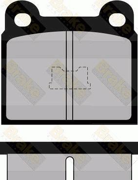 Brake Engineering PA250 - Комплект спирачно феродо, дискови спирачки vvparts.bg