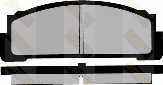 Brake Engineering PA214 - Комплект спирачно феродо, дискови спирачки vvparts.bg