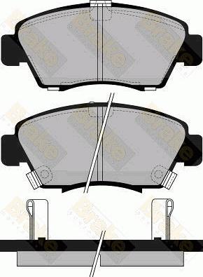 Brake Engineering PA745 - Комплект спирачно феродо, дискови спирачки vvparts.bg