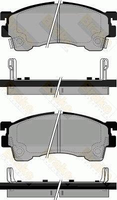 Brake Engineering PA768 - Комплект спирачно феродо, дискови спирачки vvparts.bg