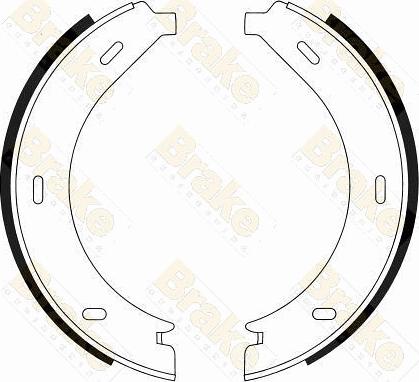 Brake Engineering SH2489 - Комплект спирачна челюст, ръчна спирачка vvparts.bg