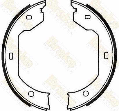 Brake Engineering SH2593 - Комплект спирачна челюст, ръчна спирачка vvparts.bg