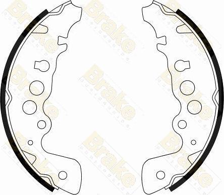 Brake Engineering SH2542 - Комплект спирачна челюст vvparts.bg