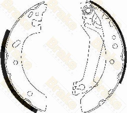 Brake Engineering SH2503 - Комплект спирачна челюст vvparts.bg