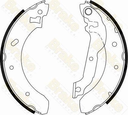 Brake Engineering SH2215 - Комплект спирачна челюст vvparts.bg