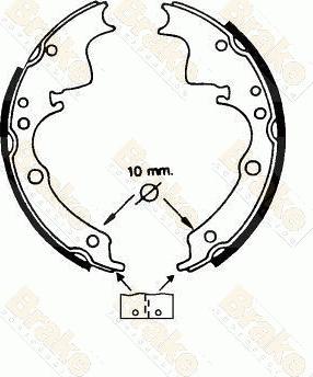 Brake Engineering SH2220 - Комплект спирачна челюст vvparts.bg