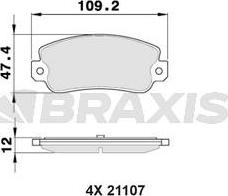 Braxis AA0352 - Комплект спирачно феродо, дискови спирачки vvparts.bg