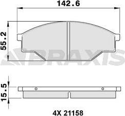 Braxis AA0323 - Комплект спирачно феродо, дискови спирачки vvparts.bg